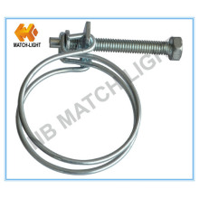 China Manufacturing Double Wire Stainless Steel Pipe Clamp